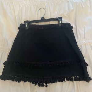 Skylar + Madison Black Pom Pom Mini Skirt